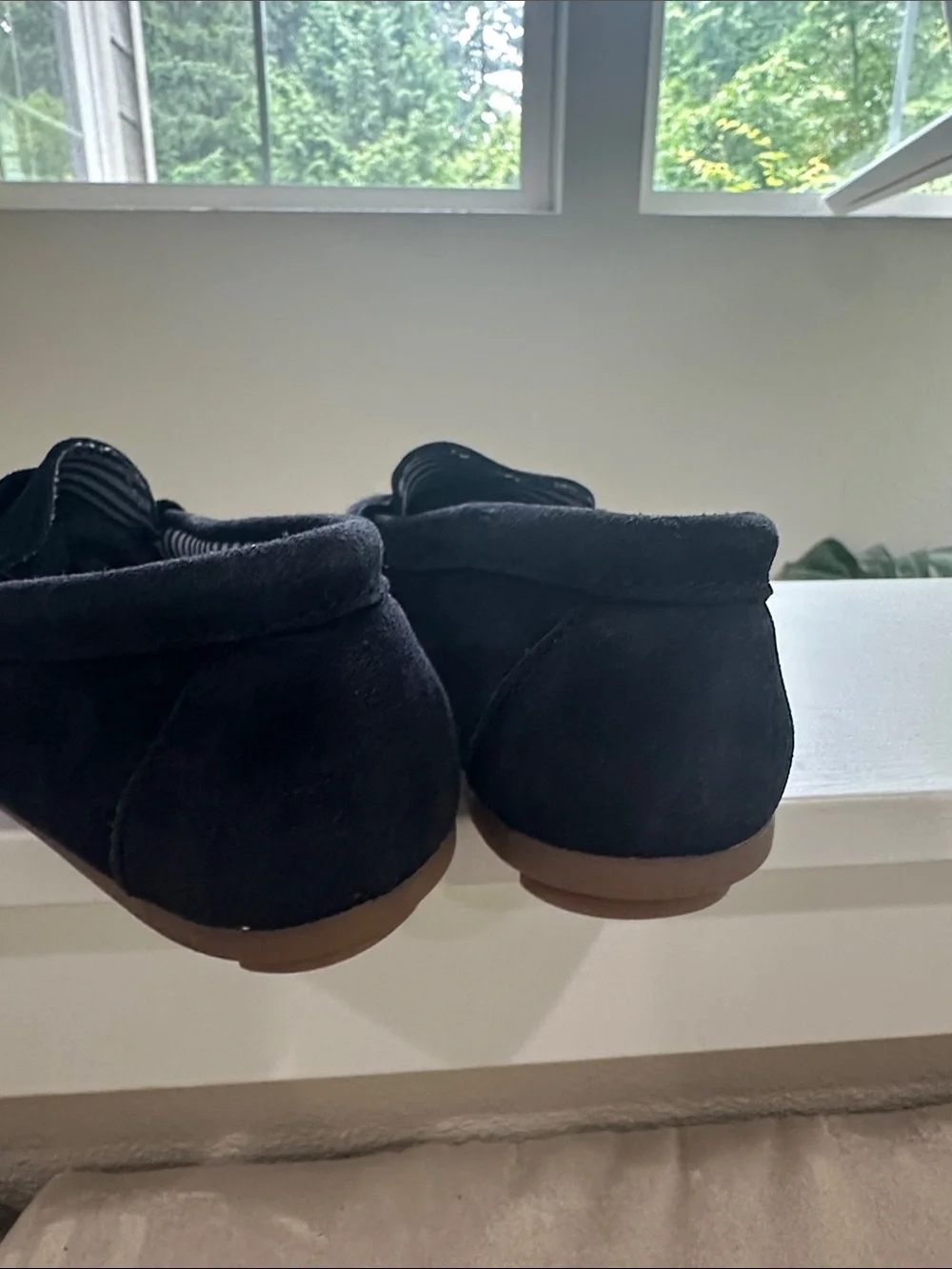 Mango Kids Navy Suede Slip-On Loafers